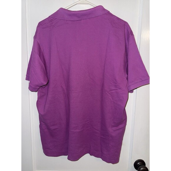Lacoste Mens Size 6 US XL Purple Short Sleeve Polo Shirt - Picture 3 of 3